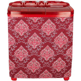 Kuber Industries Floral Design Cotton Top Load Semi Automatic Washing Machine Cover (Maroon)-CTKTC14401